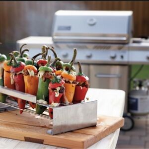 NEW! WILLIAMS-SONOMA 18-Hole Stainless Steel Pepper Roaster Rack ~Super Bowl~